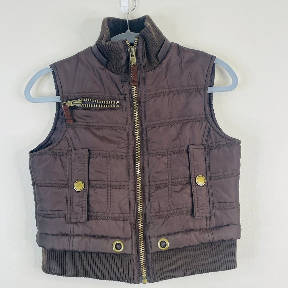 Mossimo Sporty Puffer Vest Jacket Womens Small Hiking Cabincore Granola Camping